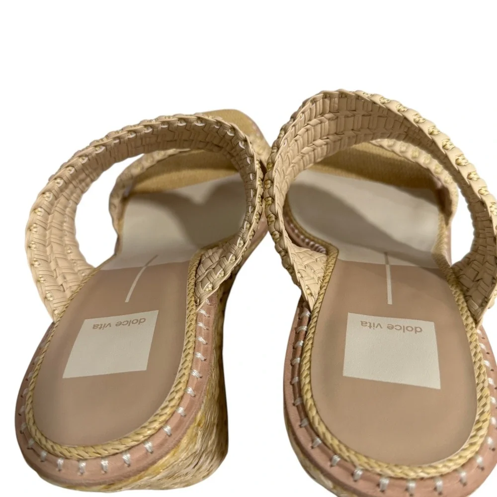 Dolce Vita Raffia Woven‎ Platform Wedge Sandals Coastal Resort Vacation Size 10